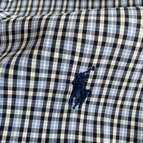 Ralph Lauren Men’s Yarmouth 100% Cotton Checked Oxford Shirt Size 15.5 - 32/33 - Picture 9 of 9